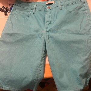 Riders by Lee Midrise Bermuda Shorts Aqua Blue Size‎ 14. They fit like a size 12